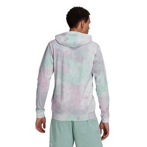 adidas Men's Green/Purple Essentials Tie-Dyed Inspirational Hoodie